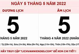 Ngày Âm Lịch 8/5/2022